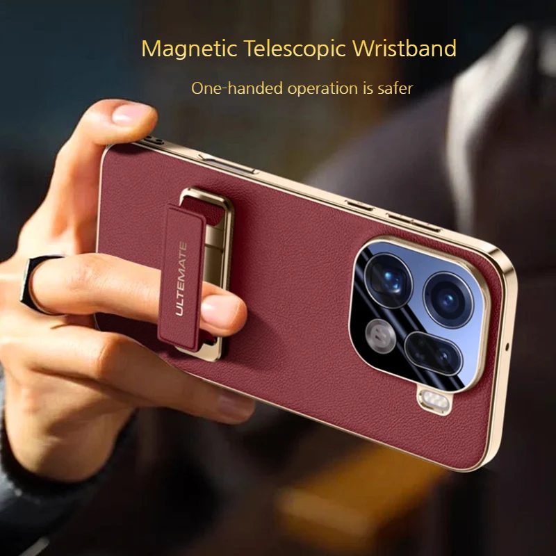[Buil-in Stand] OPPO Find X9/Pro - Electroplated Full-Cover Shockproof Phone Case - Image 6