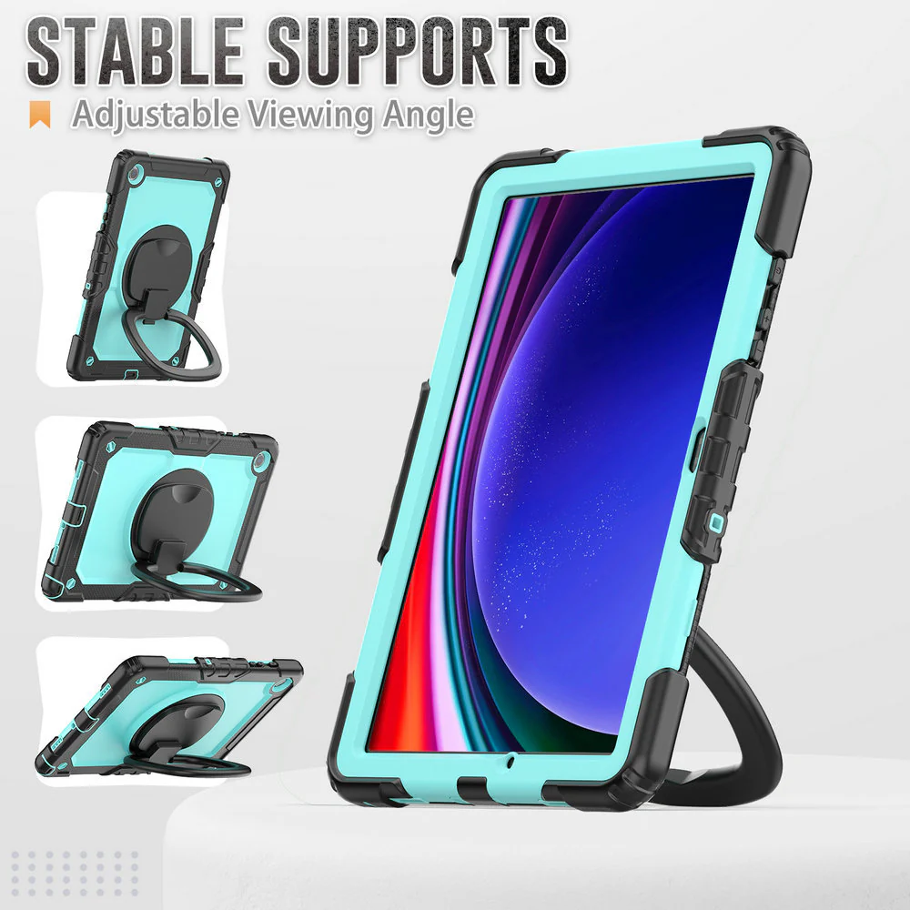 [Built-in 360 Degree Stand] Samsung Galaxy Tab S10 FE Plus (2025) 13.1" - Heavy Duty Rugged Series Case - Image 12