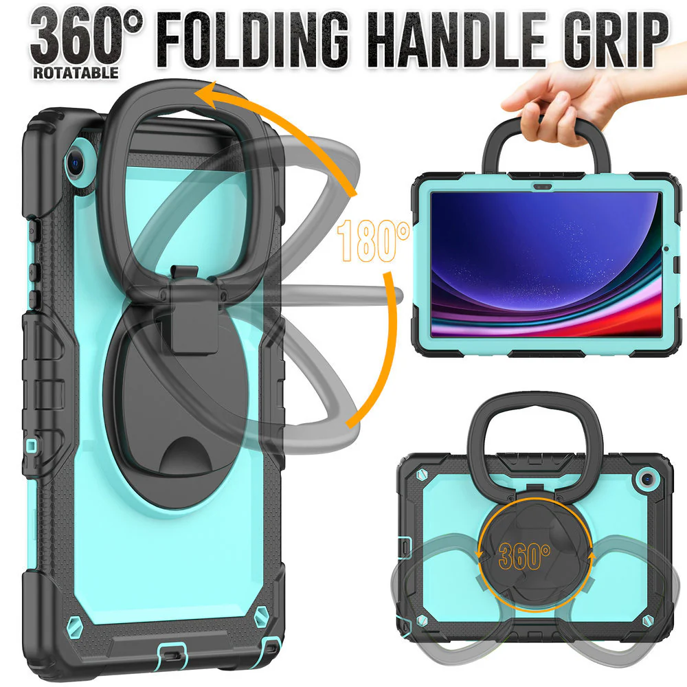 [Built-in 360 Degree Stand] Samsung Galaxy Tab S10 FE Plus (2025) 13.1" - Heavy Duty Rugged Series Case - Image 13