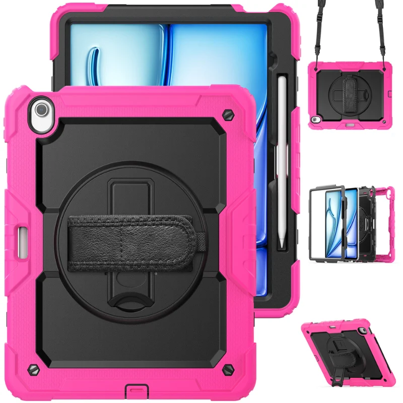 [Built-in 360° Rotating Hand Strap & Stand] Apple Ipad Air 10.5" 3rd Gen 2019 / iPad Pro 10.5" 2nd Gen 2017 - Shockproof with Screen Protector Pencil Holder Heavy Duty Series Case - Image 14
