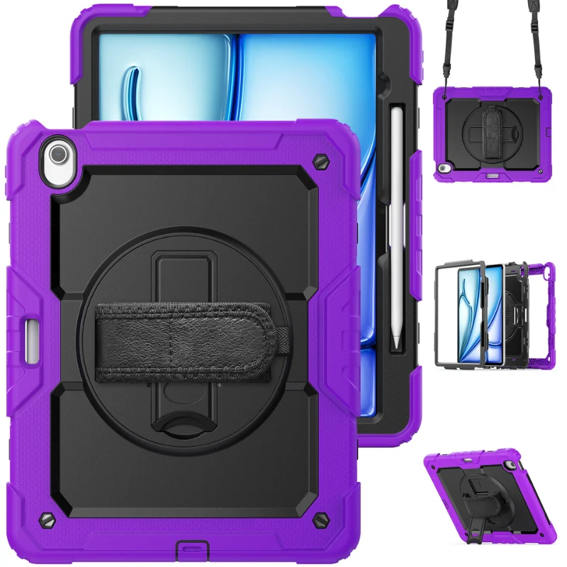 [Built-in 360° Rotating Hand Strap & Stand] Apple Ipad Air 10.5" 3rd Gen 2019 / iPad Pro 10.5" 2nd Gen 2017 - Shockproof with Screen Protector Pencil Holder Heavy Duty Series Case - Image 16