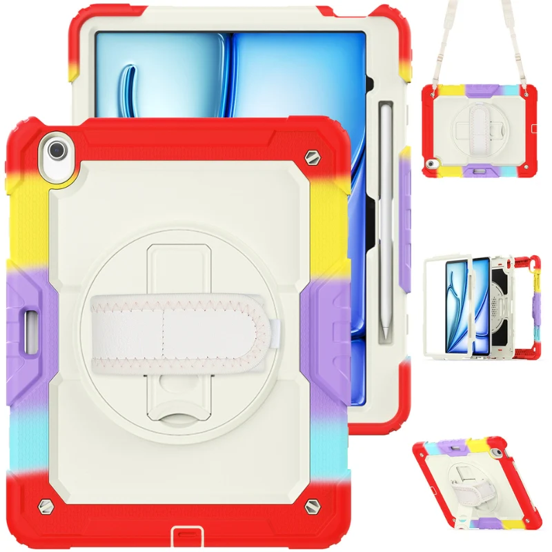 [Built-in 360° Rotating Hand Strap & Stand] Apple Ipad Air 10.5" 3rd Gen 2019 / iPad Pro 10.5" 2nd Gen 2017 - Shockproof with Screen Protector Pencil Holder Heavy Duty Series Case - Image 17
