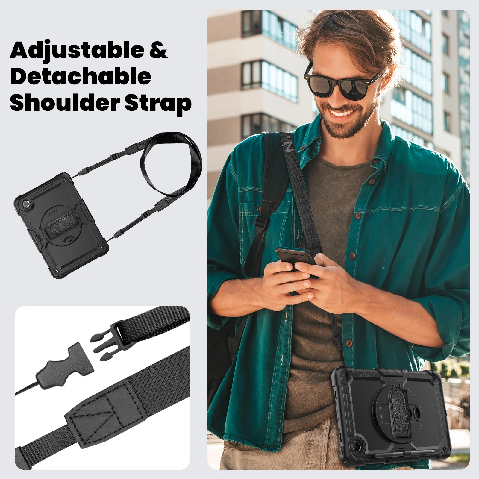[Built-in 360° Rotating Hand Strap & Stand] Lenovo Idea Tab 11” 2025 (TB336FU/TB336ZU) Shockproof With Screen Protector Pencil Holder Heavy Duty Series Case - Image 10