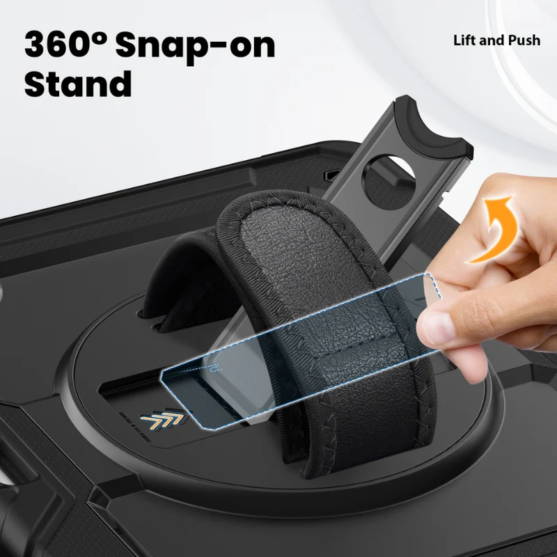 [Built-in 360° Rotating Hand Strap & Stand] Apple Ipad Air 10.9" 5th/4th Gen (2022/2020) Shockproof with Screen Protector Pencil Holder Heavy Duty Series Case - Image 6