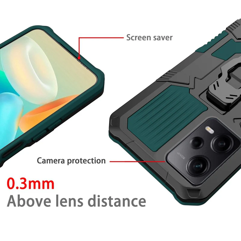 [Built-in Back Bracket] Xiaomi Mi Note 10/Pro/Lite Mechwarrior Full Coverage Shockproof Stand Series Case - Image 5