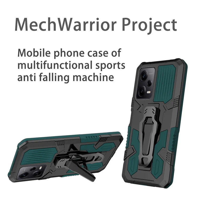 [Built-in Back Bracket] Xiaomi Mi Note 10/Pro/Lite Mechwarrior Full Coverage Shockproof Stand Series Case - Image 6