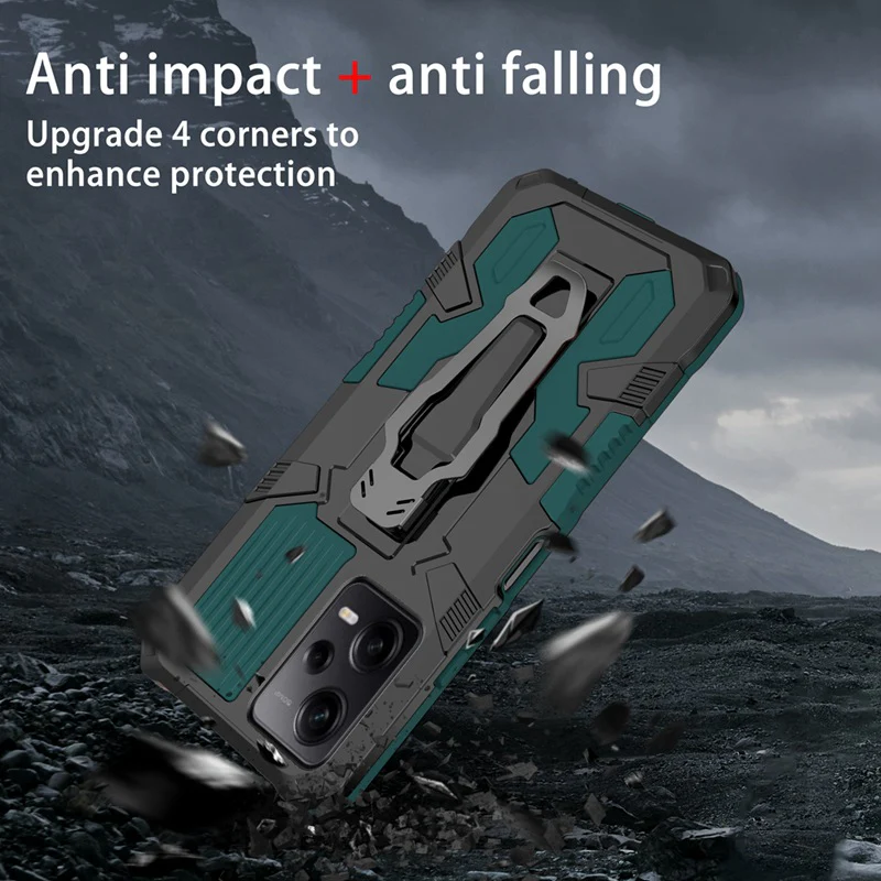 [Built-in Back Bracket] Xiaomi Mi Note 10/Pro/Lite Mechwarrior Full Coverage Shockproof Stand Series Case - Image 9
