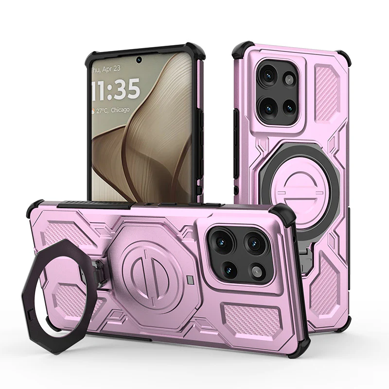 [Built-in Bracket][Magsafe Compatible] Motorola Moto Edge 50/Pro/Fusion Heavy Duty Stand Case - Image 12