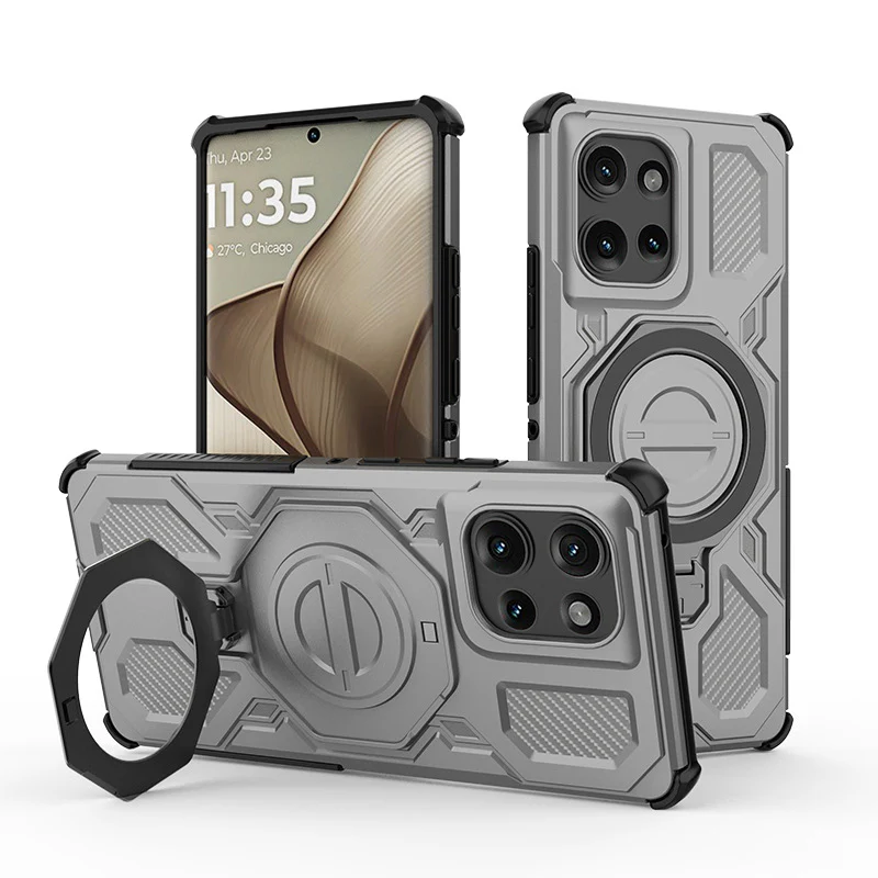 [Built-in Bracket][Magsafe Compatible] Motorola Moto Edge 50/Pro/Fusion Heavy Duty Stand Case - Image 13