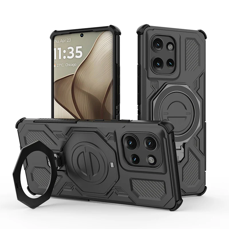 [Built-in Bracket][Magsafe Compatible] Motorola Moto Edge 50/Pro/Fusion Heavy Duty Stand Case - Image 15