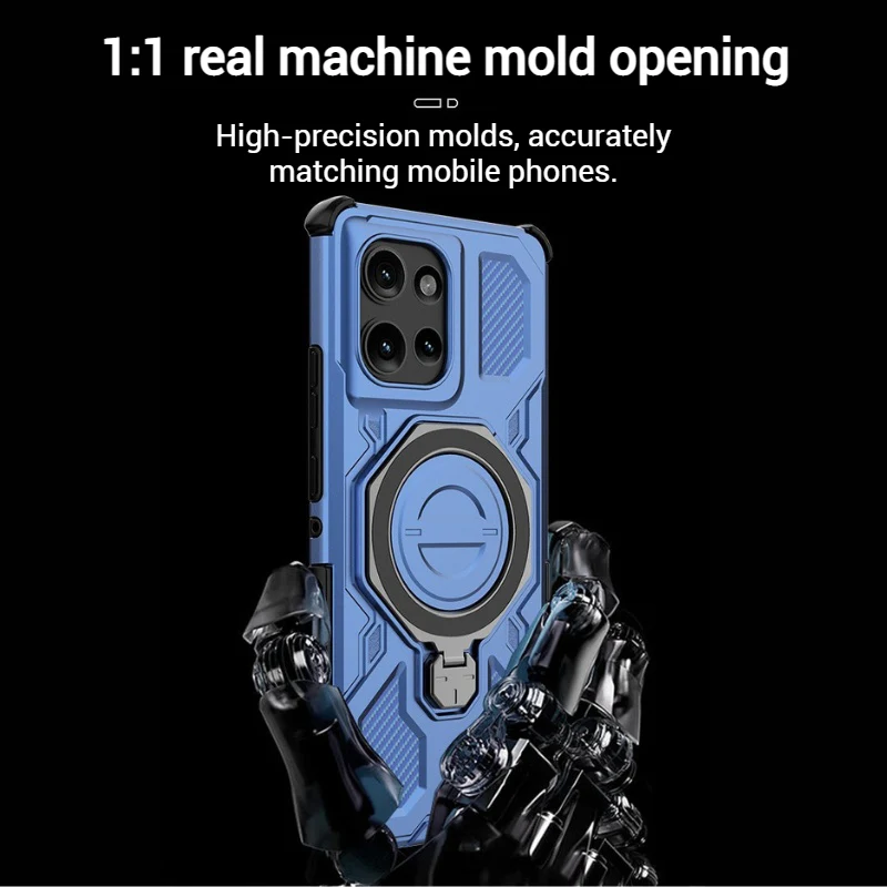 [Built-in Bracket][Magsafe Compatible] Motorola Moto Edge 50/Pro/Fusion Heavy Duty Stand Case - Image 4