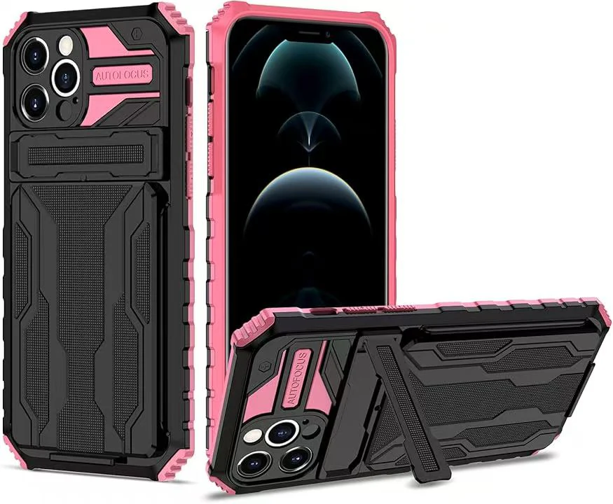 [Built-in Bracket][With Card Slot] Apple iPhone 16/Pro/Pro Max/Plus Multi-function Shockproof Heavy Duty Series Case - Image 11