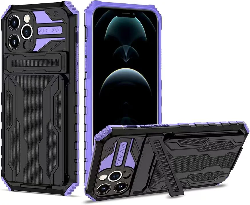 [Built-in Bracket][With Card Slot] Apple iPhone 16/Pro/Pro Max/Plus Multi-function Shockproof Heavy Duty Series Case - Image 15