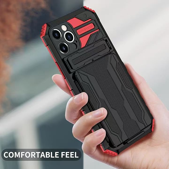 [Built-in Bracket][With Card Slot] Apple iPhone 16/Pro/Pro Max/Plus Multi-function Shockproof Heavy Duty Series Case - Image 3