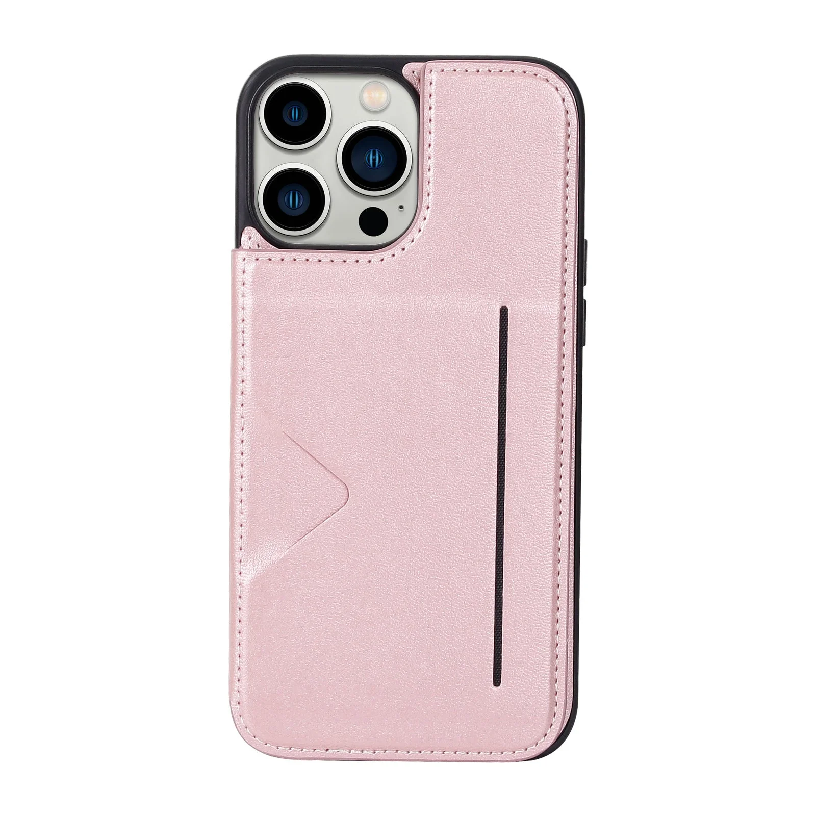 [Built-in Card Slot] Hanman Mika Leather Case For Apple iPhone 15 & 15 Plus & 15 Pro & 15 Pro Max - Image 5
