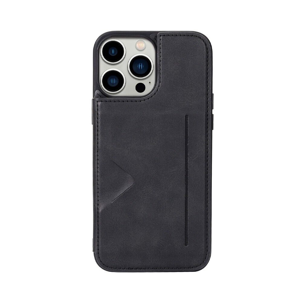 [Built-in Card Slot] Hanman Mika Leather Case For Apple iPhone 15 & 15 Plus & 15 Pro & 15 Pro Max - Image 6