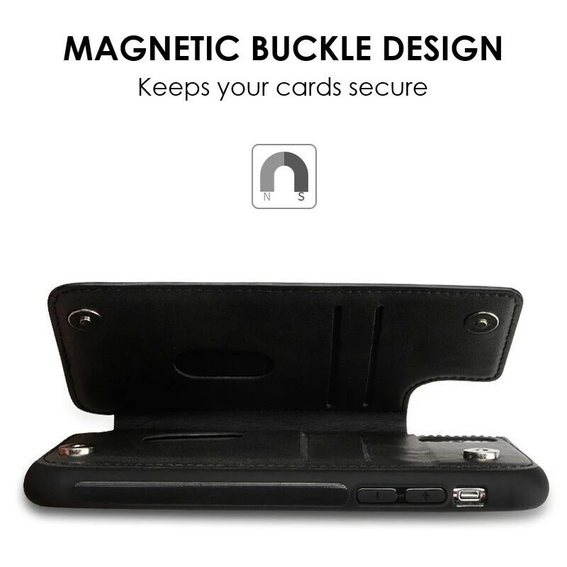 [Built-in Card Slot] Hanman Mika Leather Case For Apple iPhone 15 & 15 Plus & 15 Pro & 15 Pro Max - Image 8