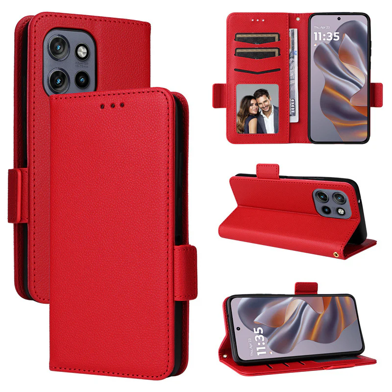 [Built-in Card Slot] Motorola Moto Edge 50 Neo Leather Flip Shockproof Essentials Series Case - Image 10