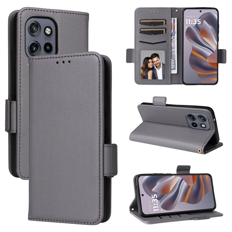 [Built-in Card Slot] Motorola Moto Edge 50 Neo Leather Flip Shockproof Essentials Series Case - Image 11