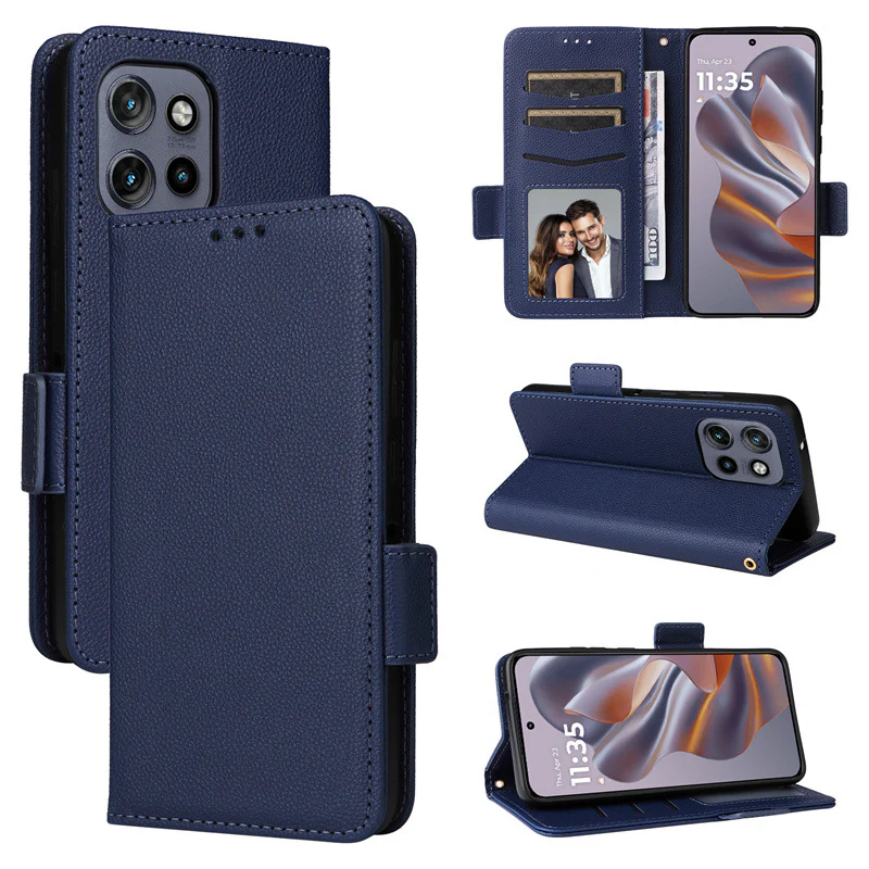 [Built-in Card Slot] Motorola Moto Edge 50 Neo Leather Flip Shockproof Essentials Series Case - Image 12