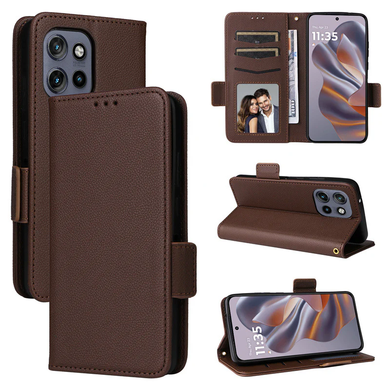 [Built-in Card Slot] Motorola Moto Edge 50 Neo Leather Flip Shockproof Essentials Series Case - Image 14