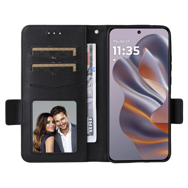 [Built-in Card Slot] Motorola Moto Edge 50 Neo Leather Flip Shockproof Essentials Series Case - Image 2