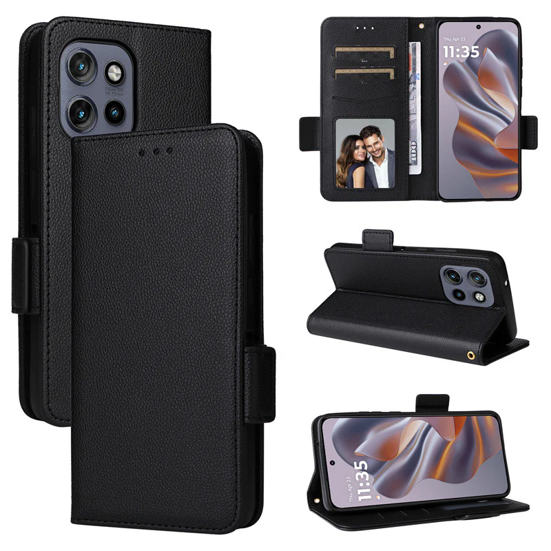 [Built-in Card Slot] Motorola Moto Edge 50 Neo Leather Flip Shockproof Essentials Series Case - Image 8
