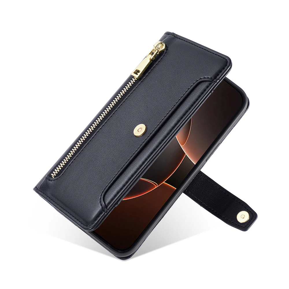 [Built-in Card Slot][With Lanyard] Motorola Moto G15 Leather Flip Shockproof Wallet Series Case - Image 13