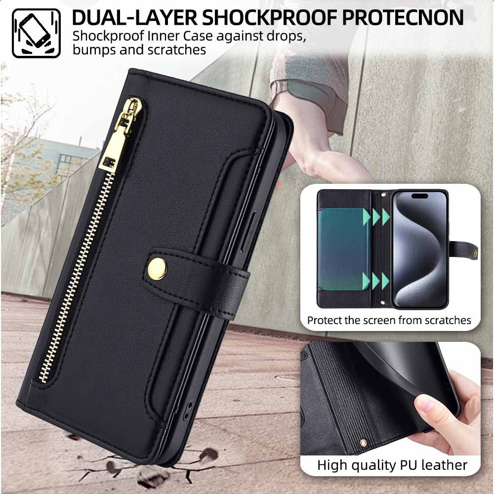 [Built-in Card Slot][With Lanyard] OnePlus 13 Leather Flip Shockproof Wallet Series Case - Image 4