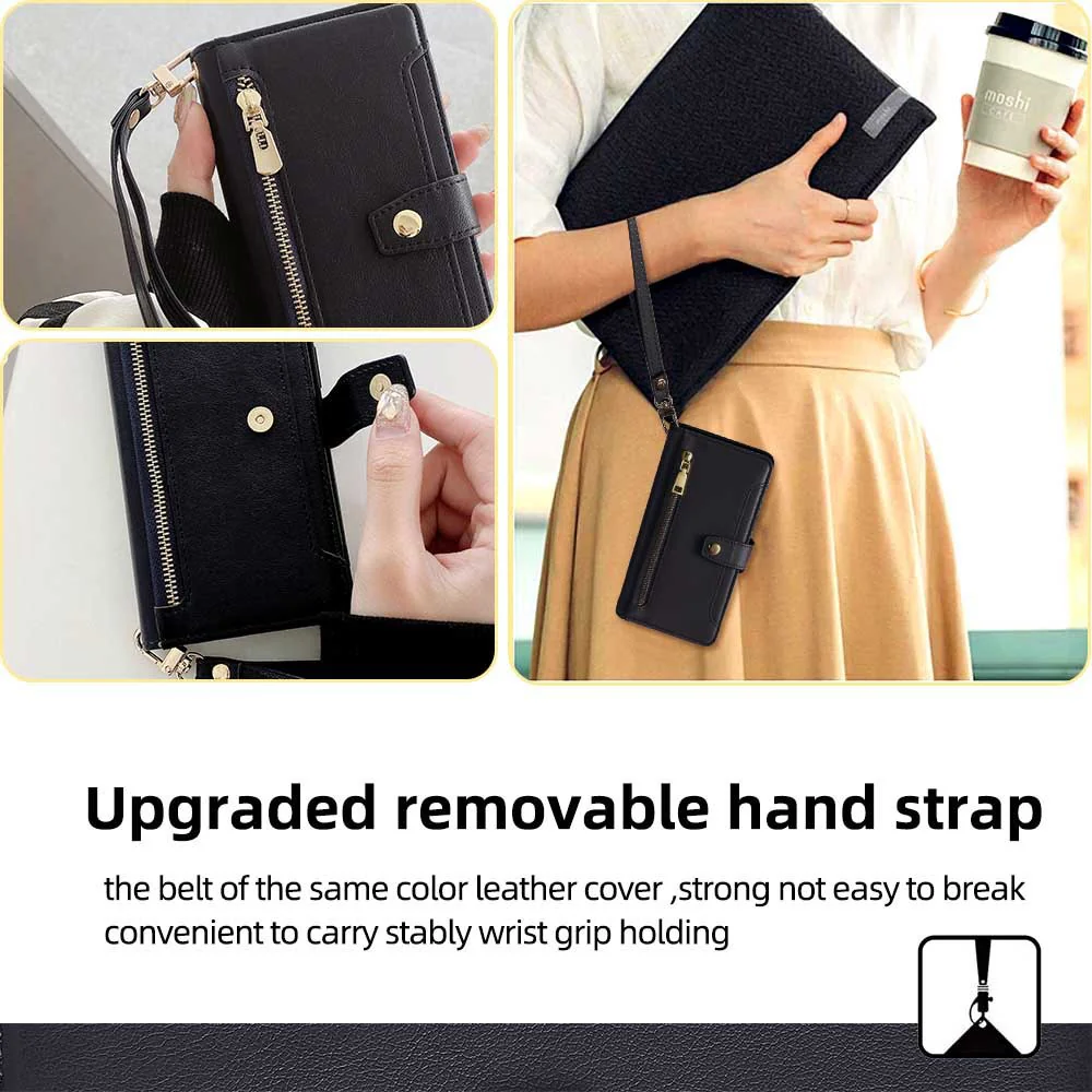 [Built-in Card Slot][With Lanyard] OnePlus 13 Leather Flip Shockproof Wallet Series Case - Image 6