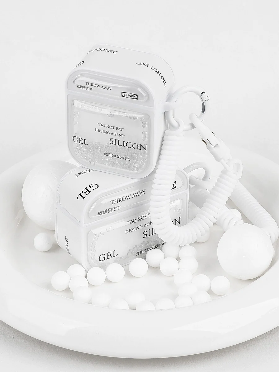 [built-in flowing transparent beads] Apple AirPods 1 & 2 & 3 - desiccant design style TPU + PC Heavy Duty Protecive Case - Image 4