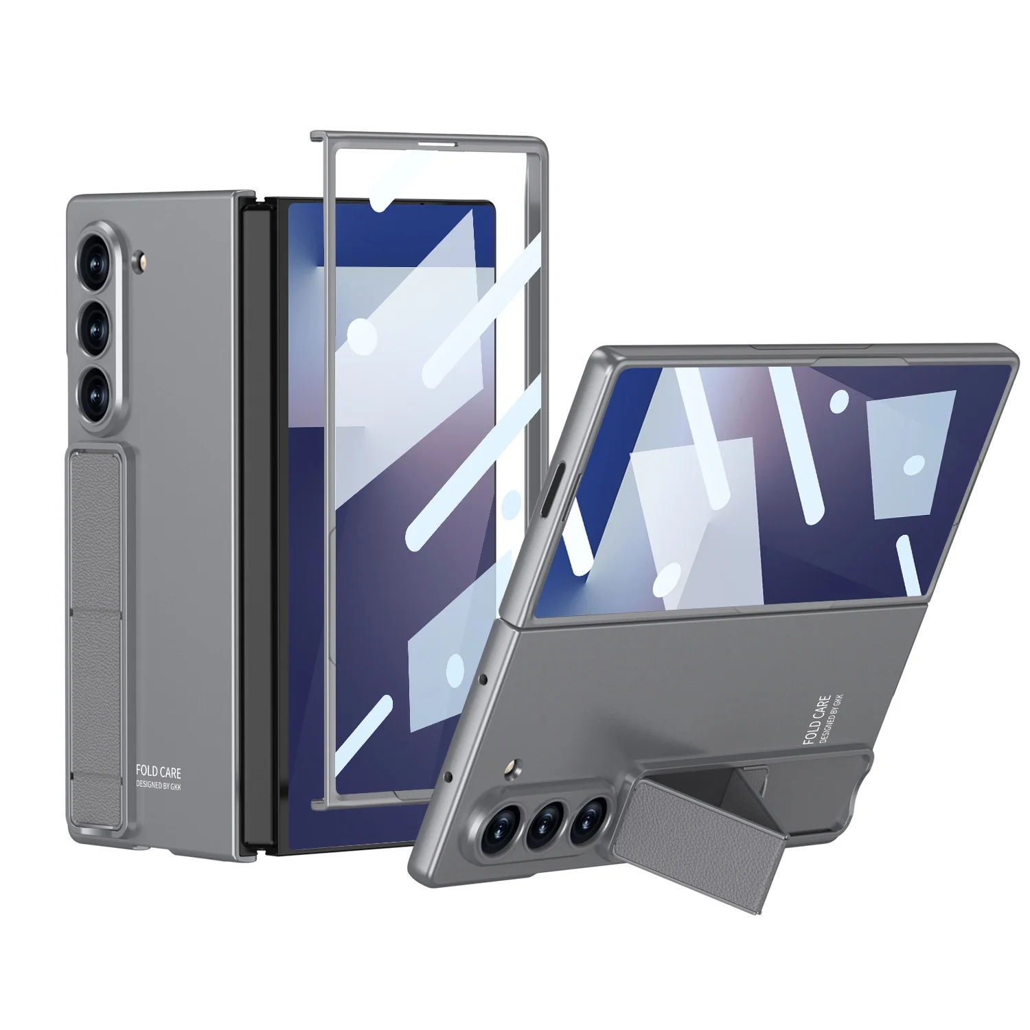 [Built-in Folding Bracket] Samsung Galaxy Z Fold7 - Separate Foldable Slim Hard Case - Image 4