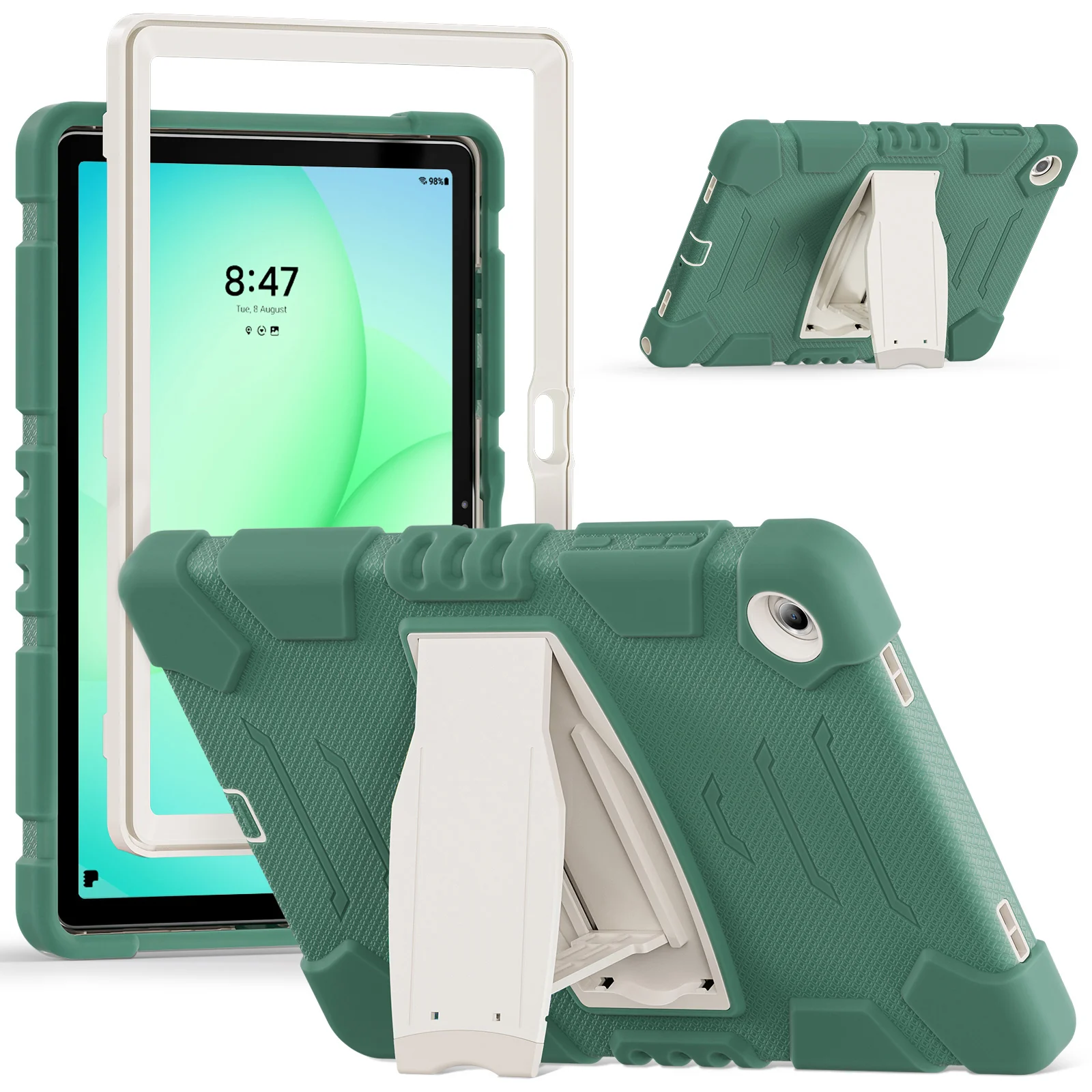 [Built-in Hidden Kickstand] Samsung Galaxy Tab A9 Plus & A11 Plus 11" - PC Silicone Rugged Shockproof Protection Durable Case - Image 11