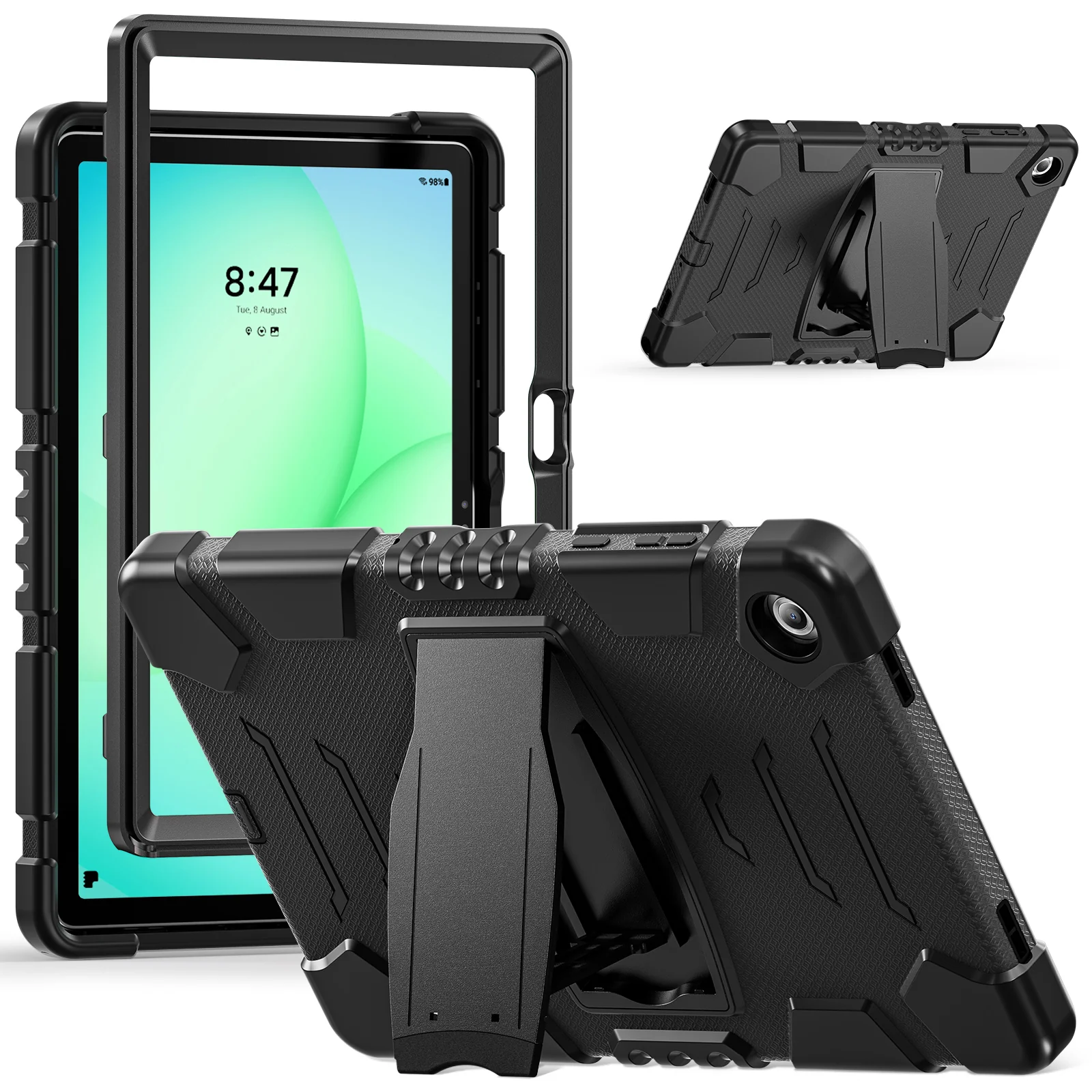 [Built-in Hidden Kickstand] Samsung Galaxy Tab A9 Plus & A11 Plus 11" - PC Silicone Rugged Shockproof Protection Durable Case - Image 9