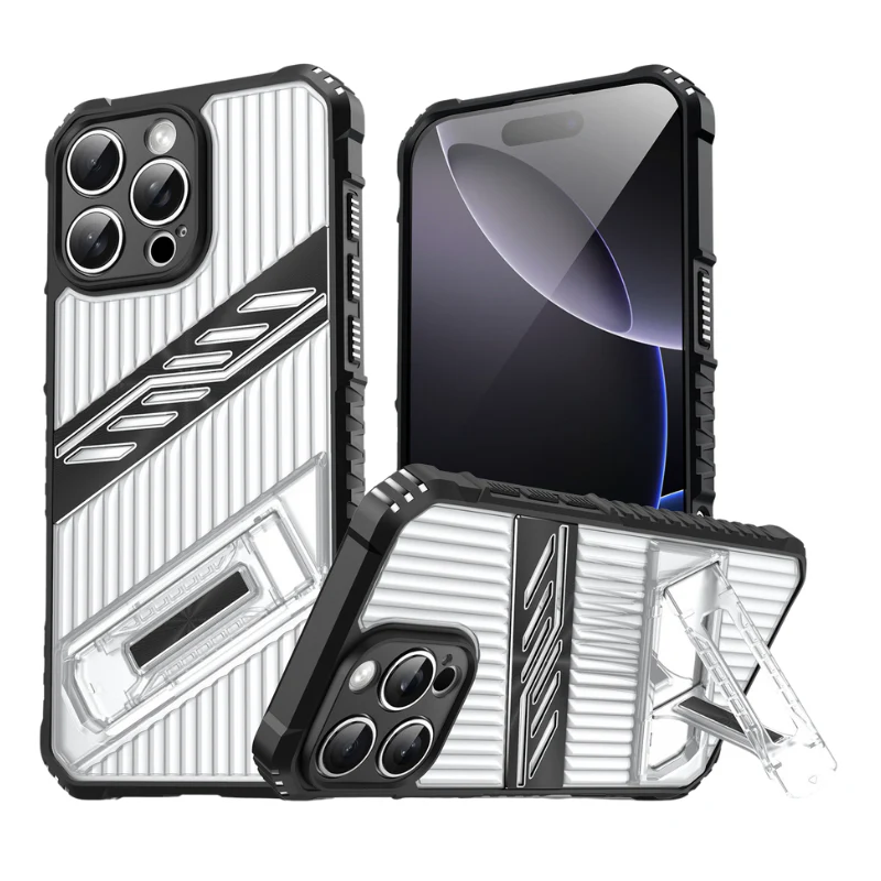 [Built-in Invisibla Bracket] Apple iPhone 16e & 17e Transparent Shockproof Protective Case - Image 4