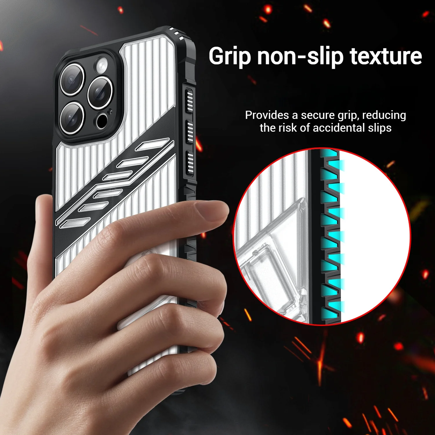 [Built-in Invisibla Bracket] Apple iPhone 16e & 17e Transparent Shockproof Protective Case - Image 8