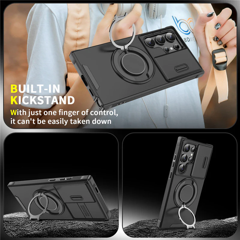 [Built-in Kickstand] Samsung Galaxy S25 FE (SM-S731) - Rugged Shockproof Heavy Duty Series Case - Image 11