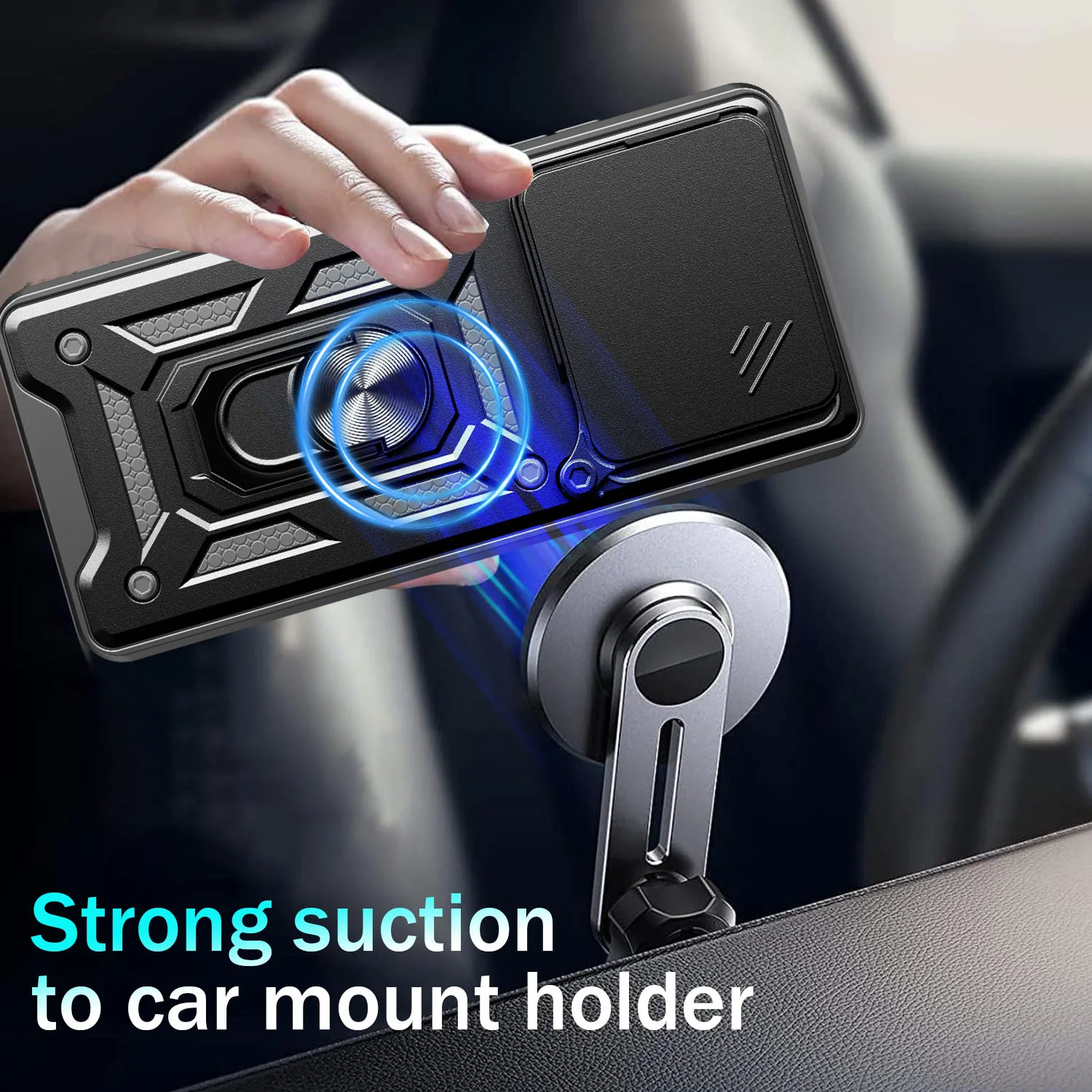 [Built-in Metal Kickstand][With Lens Cover] Nothing Phone (2a) Full-Cover Shockproof Protective Case - Image 13
