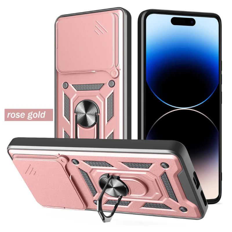 [Built-in Metal Kickstand][With Lens Cover] Nothing Phone (2a) Full-Cover Shockproof Protective Case - Image 2