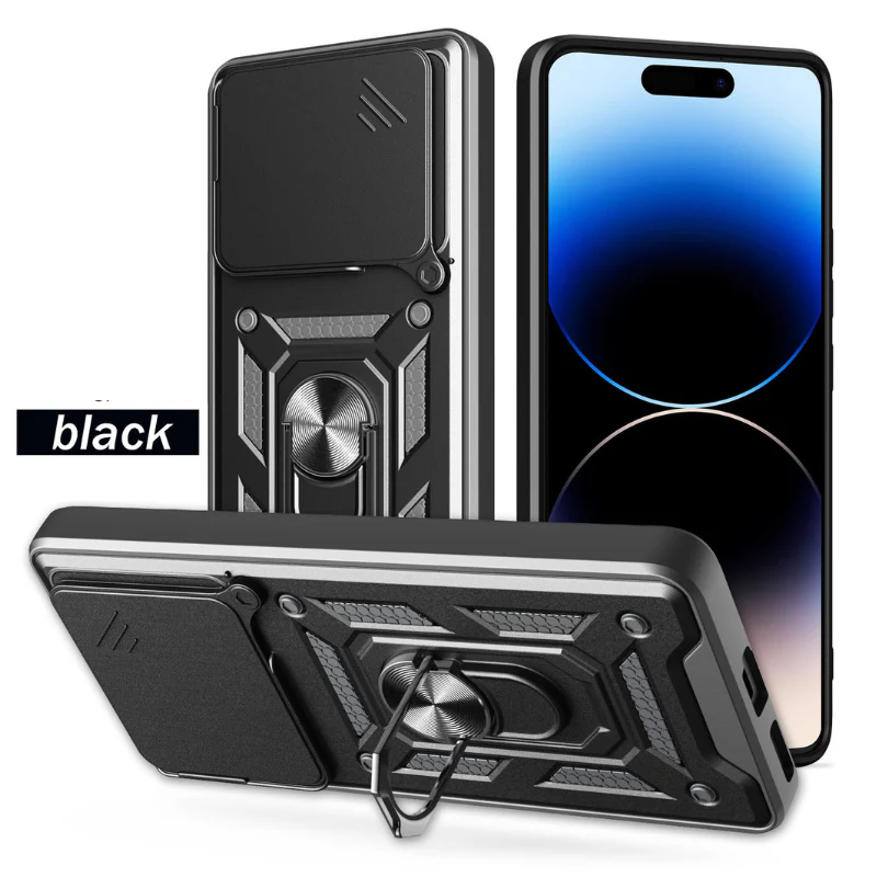[Built-in Metal Kickstand][With Lens Cover] Nothing Phone (2a) Full-Cover Shockproof Protective Case - Image 3