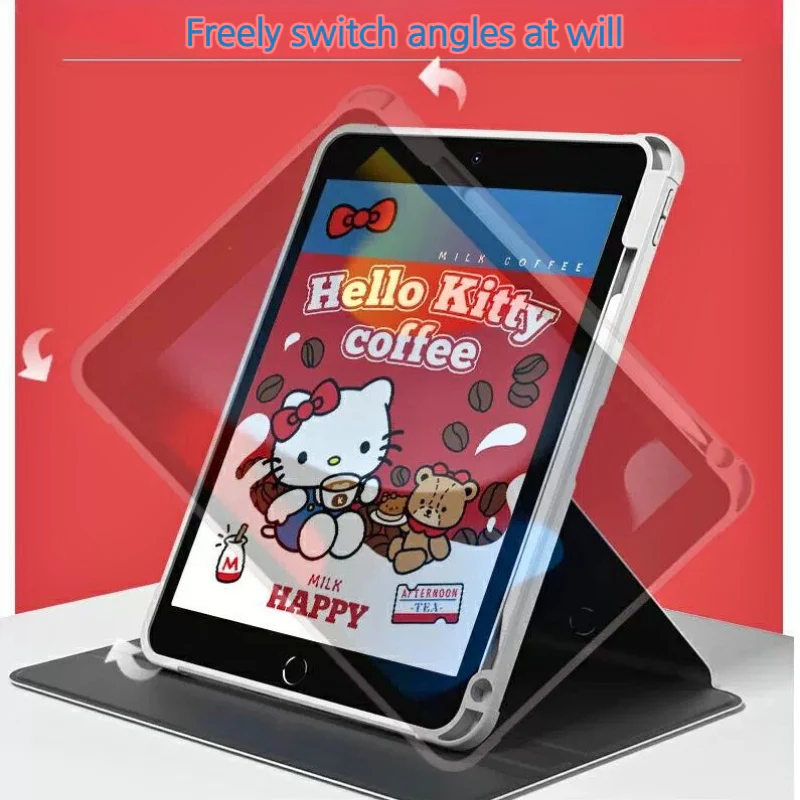 [Built-in Pen Slot] Apple iPad 10.9/11'' 10/11th Gen (2022/2025) Hello Kitty Smart 360° Degree Rotate Stand Shockproof Flip Cover Case - Image 4