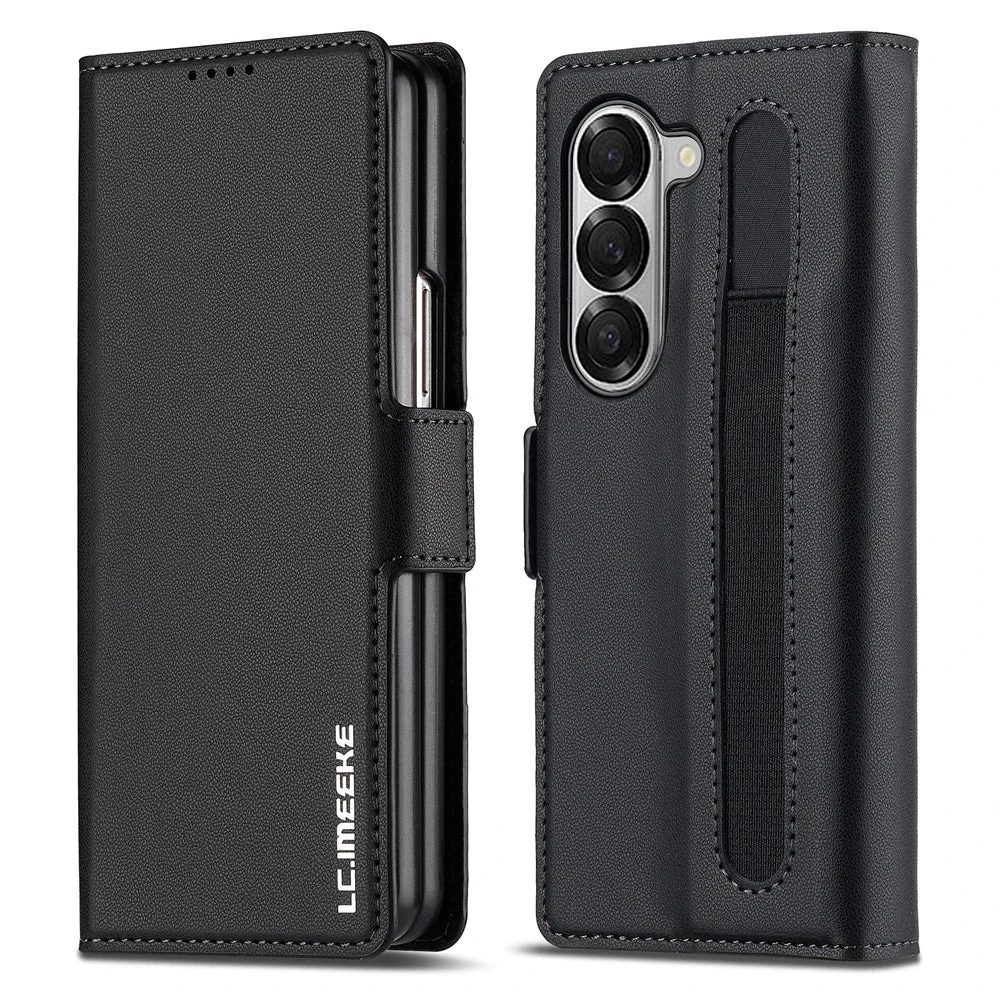 [Built-in Pen Slot][With Card Slot] Samsung Galaxy Z Fold7 Business Leather Fold Wallet Shockproof Case - Image 10