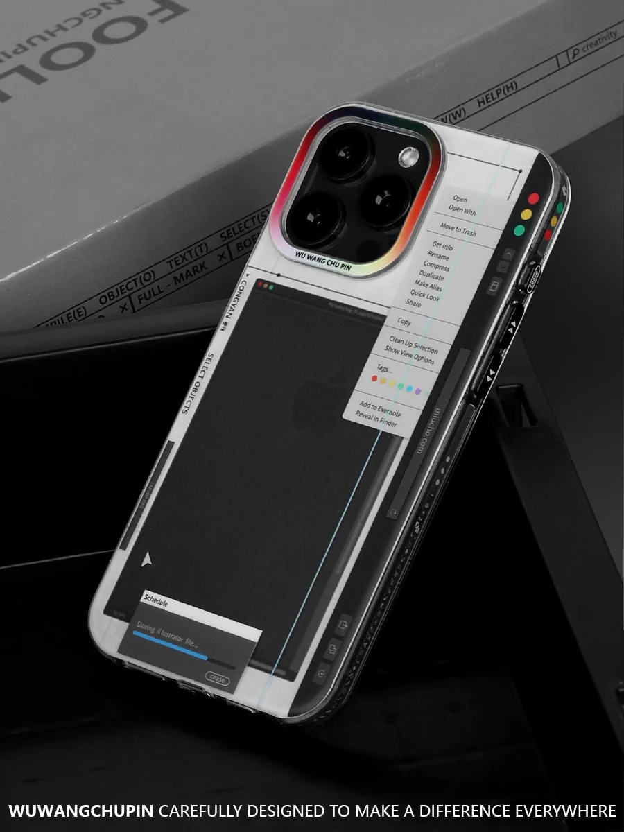 [Built-in Picture] Apple iPhone 14/Pro/Pro Max desktop pop-up window design style for placing photos Shockproof Fashion Series Case - Image 4