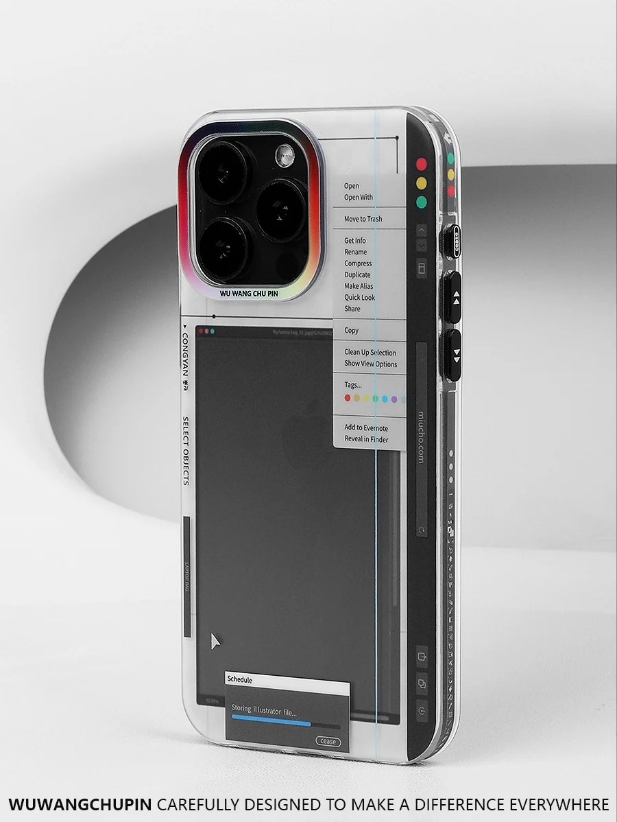 [Built-in Picture] Apple iPhone 14/Pro/Pro Max desktop pop-up window design style for placing photos Shockproof Fashion Series Case - Image 6