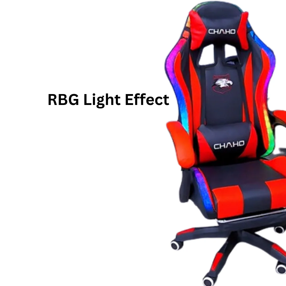 [Built-in RBG LED Light] PU Leather Latex Cushion Gaming Racing Chair Office Chair - Image 3