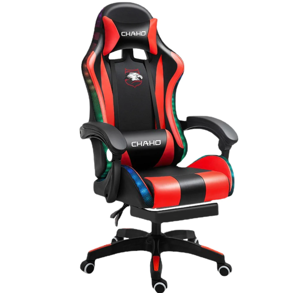 [Built-in RBG LED Light] PU Leather Latex Cushion Gaming Racing Chair Office Chair - Image 5