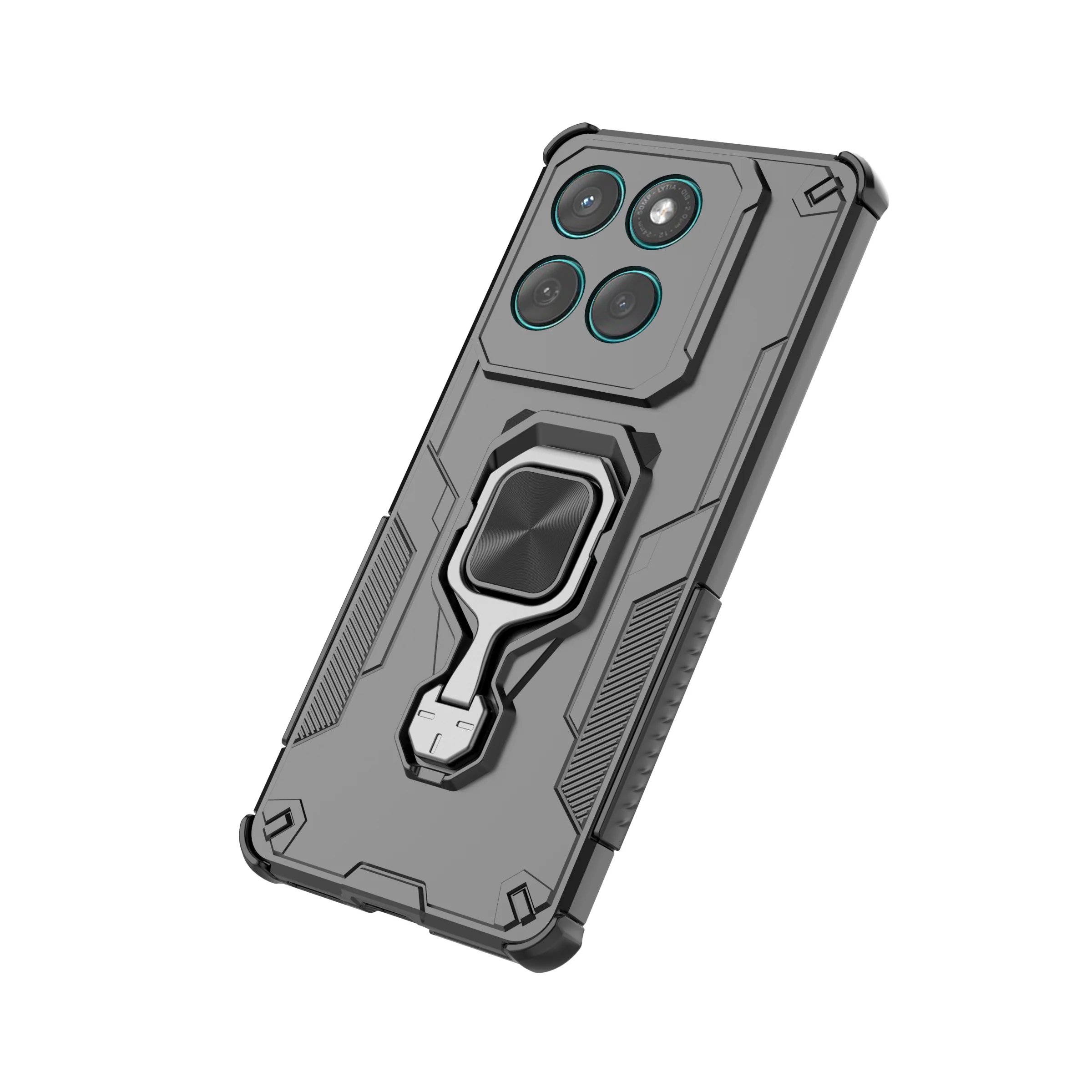 [Built-in Ring Bracket] Motorola Moto Edge 60 Pro/Fusion Mecha-style Anti-slip Protective Hard Heavy Duty Series Case - Image 10