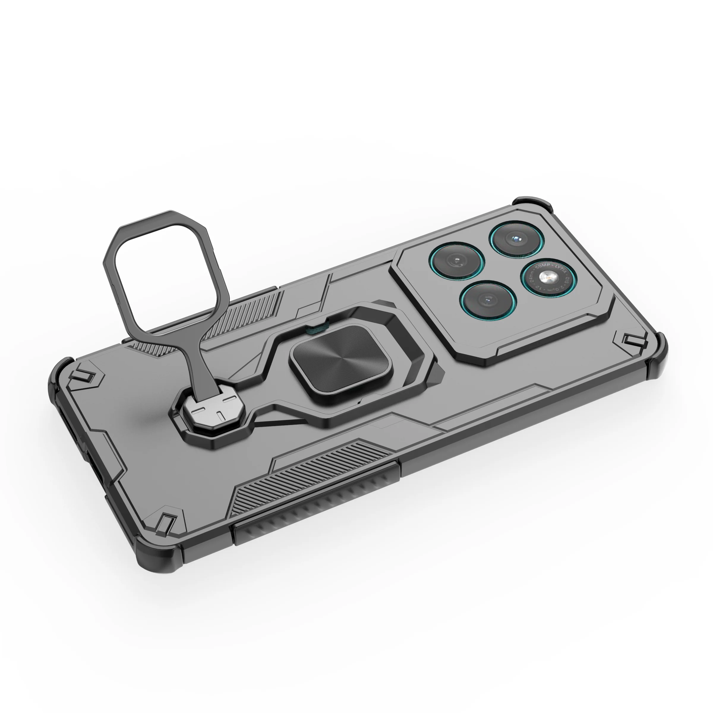 [Built-in Ring Bracket] Motorola Moto Edge 60 Pro/Fusion Mecha-style Anti-slip Protective Hard Heavy Duty Series Case - Image 14