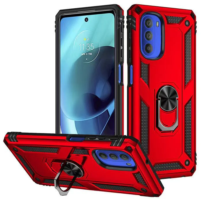 [Built-in Ring Bracket] Motorola Moto G71 5G Anti-slip Protective Hard Heavy Duty Series Case - Image 3