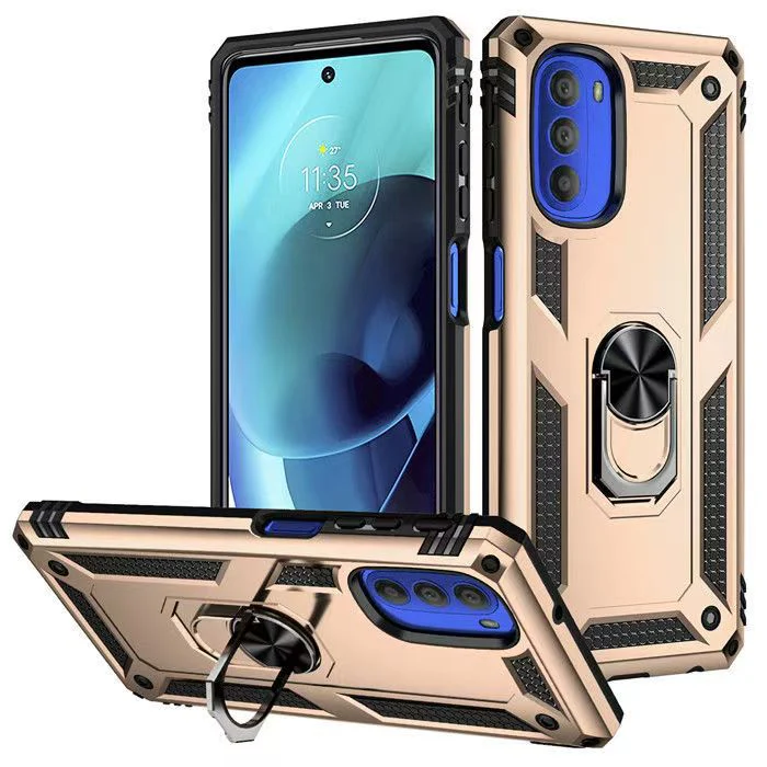 [Built-in Ring Bracket] Motorola Moto G71 5G Anti-slip Protective Hard Heavy Duty Series Case - Image 7